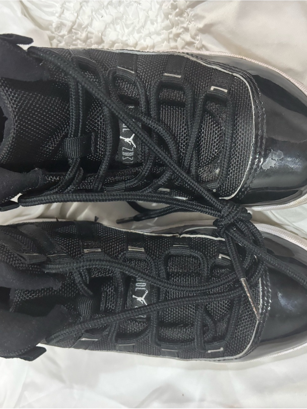 Jordan Kids Black Patent and Mesh Sneakers